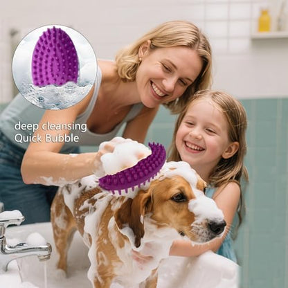 ROPO Double Sided Dog Bath Brush, Pet Grooming Tool - Image 4