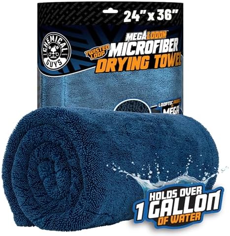 Chemical Guys, Megalodon Twisted Loop Microfiber Drying Towel, 24 x 36 in by ChemicalGuys