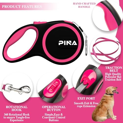 PINA Retractable Dog Leash, 26ft Dog Leash - Image 2
