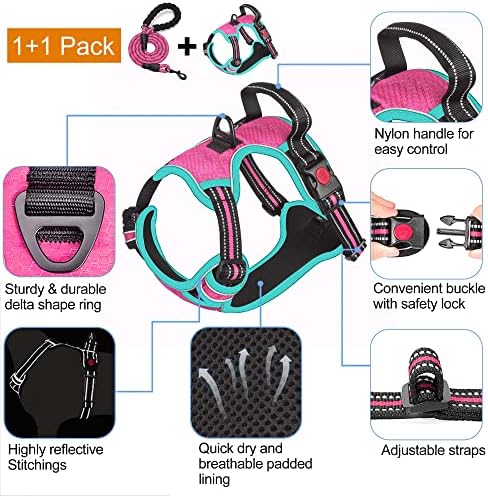 tobeDRI No Pull Dog Harness Adjustable Reflective Oxford Easy Control Medium - Image 3