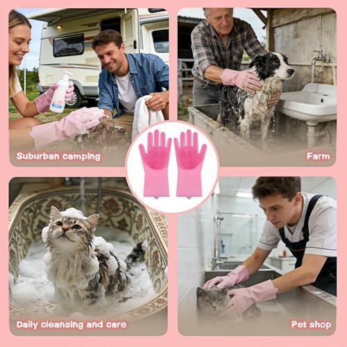 Silicone Dog Grooming Glove for Dogs and Cats, Enhanced Five-Finger Fit - Image 6