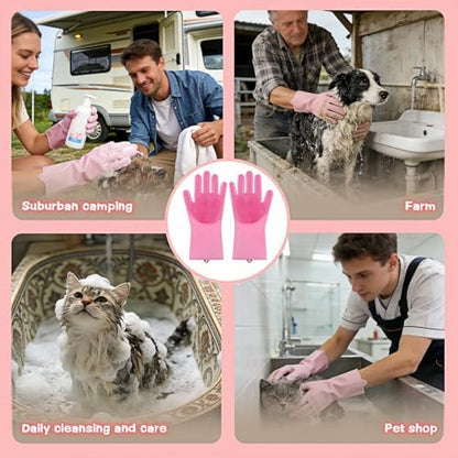 Silicone Dog Grooming Glove for Dogs and Cats, Enhanced Five-Finger Fit - Image 6