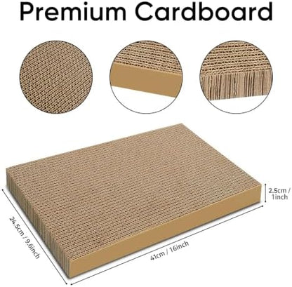 Cat Scratcher 4-Pack Refills, Large Cardboard Pads - Image 2