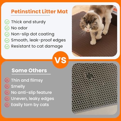 Extra Large Cat Litter Mat, Double Layer Honeycomb - Image 3