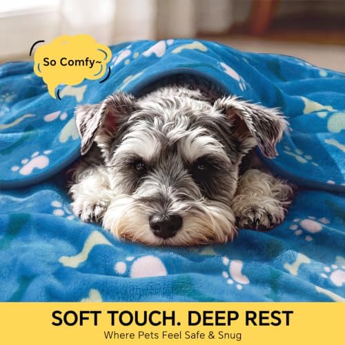 Luciphia 3 Pack Cute Dog Blankets Soft Fleece - Image 2