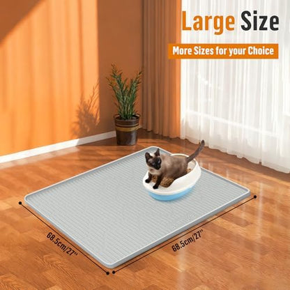 Silicone Cat Litter Box Mat 27"x 27" Extra Large Cat Rubber Mat - Image 6