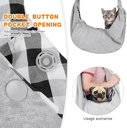 Dog Sling Carrier with Padded Strap, Reversible Pet Carrier - Image 5