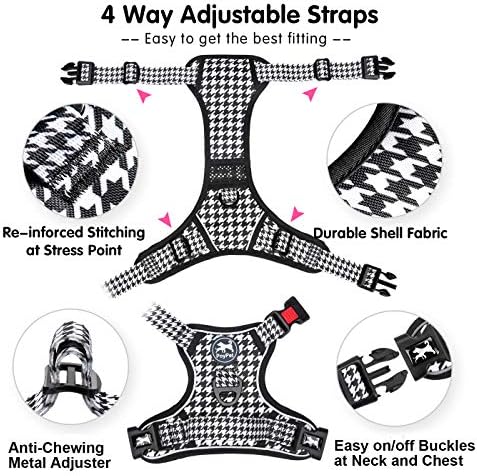 PoyPet Plaid Dog Harness Small, No Pull Vest - Image 4