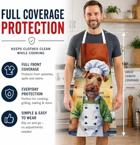 Caroline's Treasures Irish Terrier The Chef Apron Cooking Kitchen Server Baking - Image 3