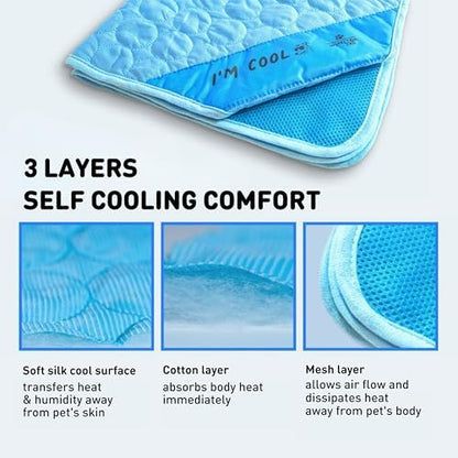 INSPECTOR TAIL Dog Cooling Mat, Indoor & Outdoor, Large Self Cooling Pad - Image 3