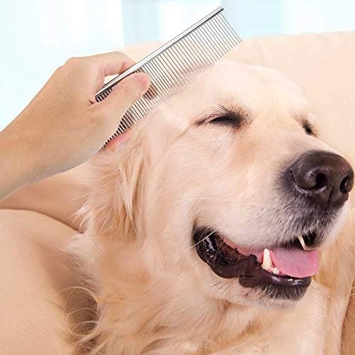 Cafhelp 2 Pack Dog Combs with Rounded Ends Stainless Steel Teeth, Cat Comb - Image 5