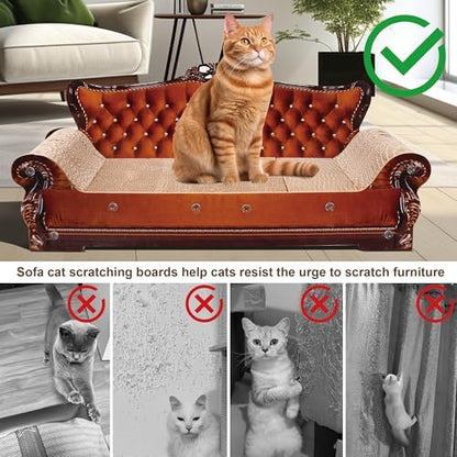 COOZMENT Sofa-Shaped Cat Scratching Couch & Lounge Bed - Image 3