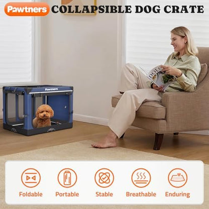 Collapsible Dog Crate: 26 Inch Foldable Soft Sided Dog Crate - Image 4