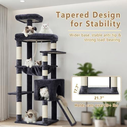 Heybly 64.2" Heavy-Duty Cat Tree - Image 2