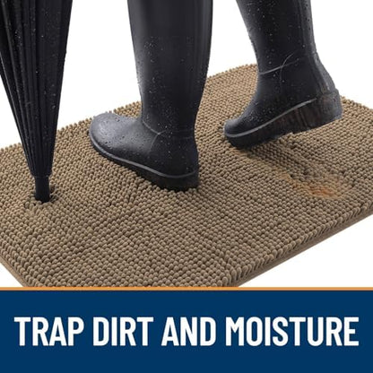 OLANLY Dog Door Mat for Muddy Paws 44x32, Super Absorbent Chenille Mud Mat - Image 2