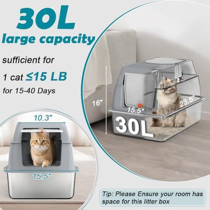 SZEE XL Stainless Steel Litter Box - Image 2