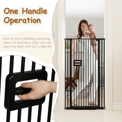 55'' Extra Tall Cat Gate, 30.1"-34.1" Wide Auto Close Tall Pet Gate - Image 5