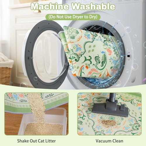 2 Pack Washable Cat Litter Mat 48"x36" Waterproof Trapping Pad - Image 6