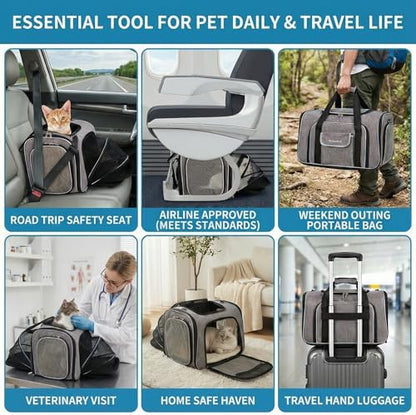 Airline Approved Cat Carrier Under Seat, 4-Way Expandable & Collapsible - Image 5