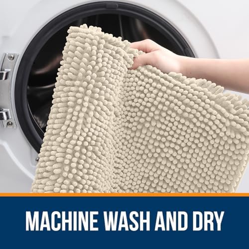 OLANLY Bathroom Rugs 30x20, Extra Soft Absorbent Chenille Bath Rugs - Image 5