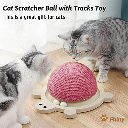 Fhiny Cats Scratching Ball, Natural Sisal Scratching Toy - Image 6