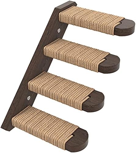 Cat Steps - Solid Rubber Wood Cat Wood - Wall Mounted Cats Shelves by Skywin