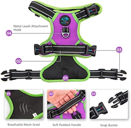 PHOEPET Reflective Dog Harness Large Breed Adjustable No Pull Vest - Image 3