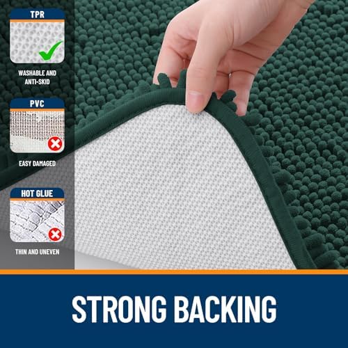 OLANLY Bathroom Rugs 36x24, Extra Soft Absorbent Chenille Bath Rugs - Image 7