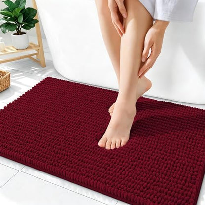 OLANLY Thick Chenille Absorbent Bathroom Rugs Mat 36x24 by OLANLY