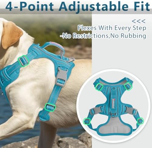 BARKBAY No Pull Dog Harness for Large Dogs, ID Tag Holder Dog Vest - Image 6