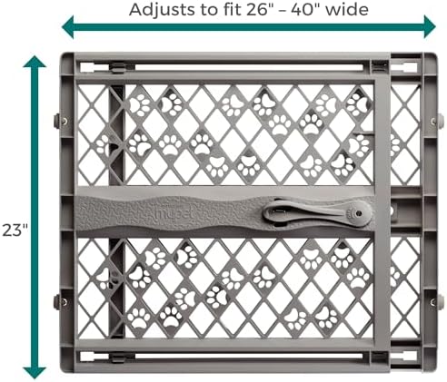 MYPET Paws Portable Pet Gate: 26-40" Wide Expandable, Pressure Mounted No Tools - Image 4