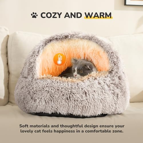 CATISM Cat Bed Hooded Cat Beds for Indoor Cats Covered Cat Beds - Image 4