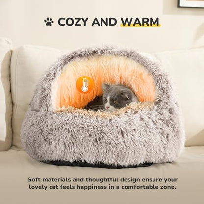 CATISM Cat Bed Hooded Cat Beds for Indoor Cats Covered Cat Beds - Image 4