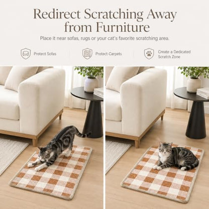 Cat Scratcher Mat, Natural Sisal Cat Scratch Pad - Image 7