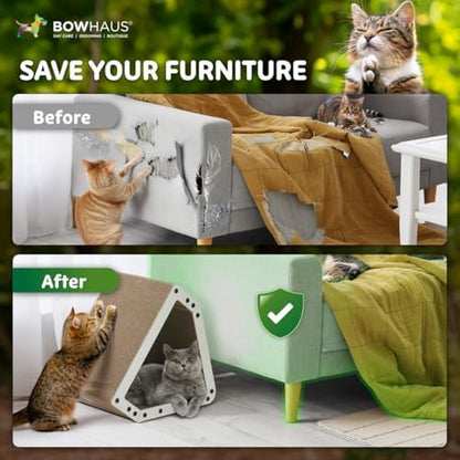 BOWHAUS House Cat Scratcher Lounger, Reversible Scratcher, Durable & - Image 5