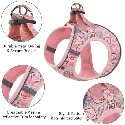 Mihqy Step in Dog Harness and Leash Set, Soft Breathable Mesh - Image 3