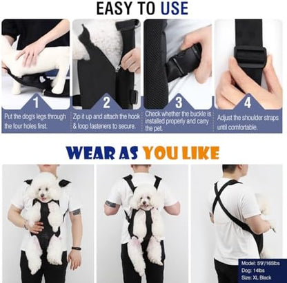 Pawaboo Pet Carrier Backpack, Adjustable Pet Front Cat Dog Carrier Backpack - Image 2