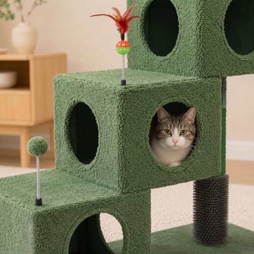 YUNIQUE Small Cat Tree for Indoor Cats, Cat Tower - Image 6
