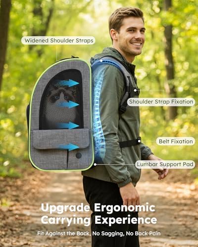 pecute Cat Backpack Expandable, Cat Carrier Backpack Breathable - Image 6