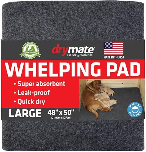 Drymate Whelping Box Liner Mat, Machine Washable, Super Absorbent, Waterproof by Drymate
