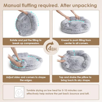 EHEYCIGA 36" Calming Donut Dog Bed - Image 2