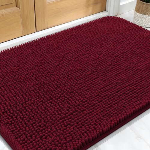 OLANLY Dog Door Mat for Muddy Paws 34x21, Super Absorbent Chenille Mud Mat by OLANLY