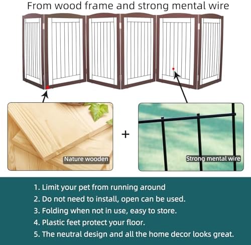 ZJSF Freestanding Foldable Dog Gate - Image 6