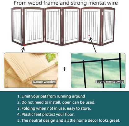 ZJSF Freestanding Foldable Dog Gate - Image 6