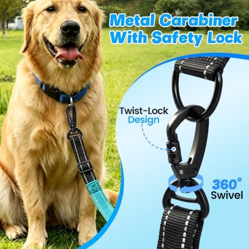 Hands Free Waist Dog Leash, 6-8FT Bungee Leash - Image 3
