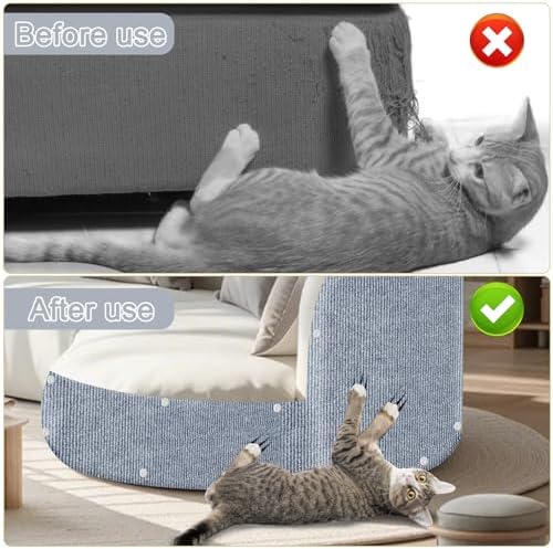 Cat Scratching Mat, 118.5"x15.9" Trimmable Self-Adhesive Cat Scratch Carpet - Image 4