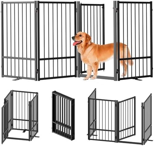 SNUOWU Full Metal Freestanding Dog Gate by SNUOWU