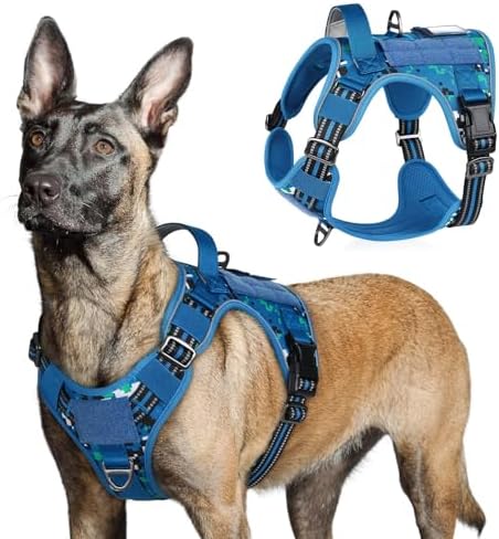 rabbitgoo Tactical Dog Harness for Large, No Pull Military Service Vest by rabbitgoo