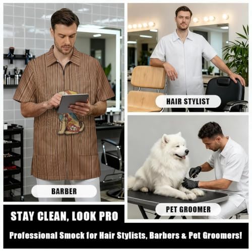 Funny Print Barber Jackets & Smocks - Image 6