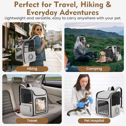 Cat Backpack Carrier with Cooling Fan & Heating Pad up to 18 lbs - Image 7